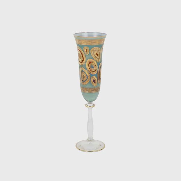 Vietri Regalia Flute, Colour: Aqua
