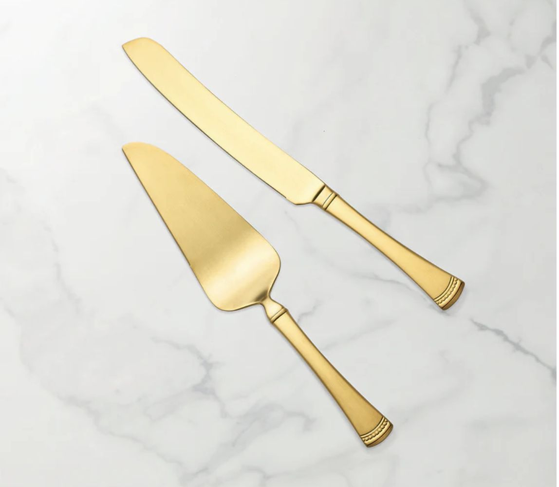 Gold 2 pc. Dessert Set