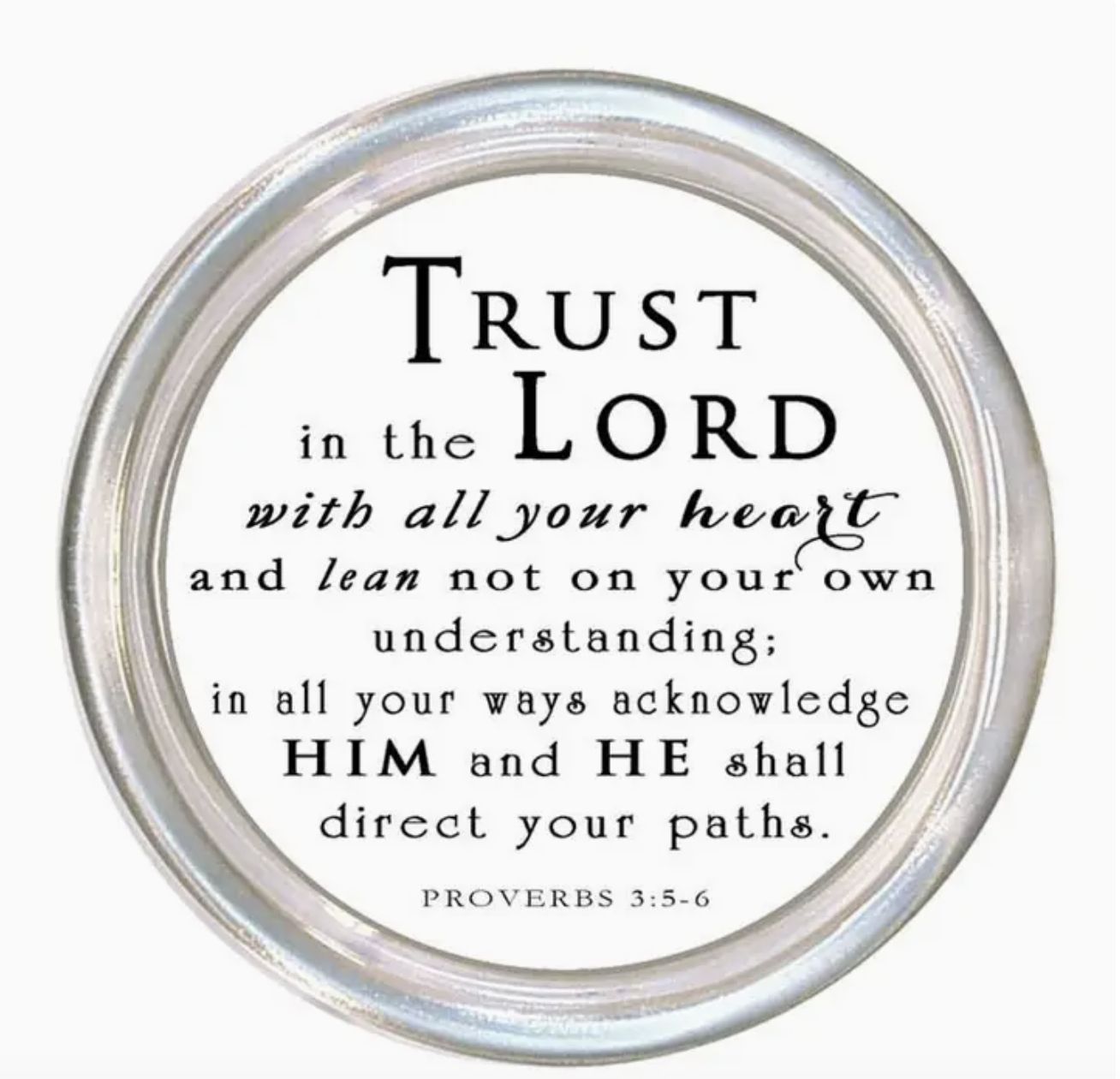 Oversized Coaster, Colour: Trust in the Lord
