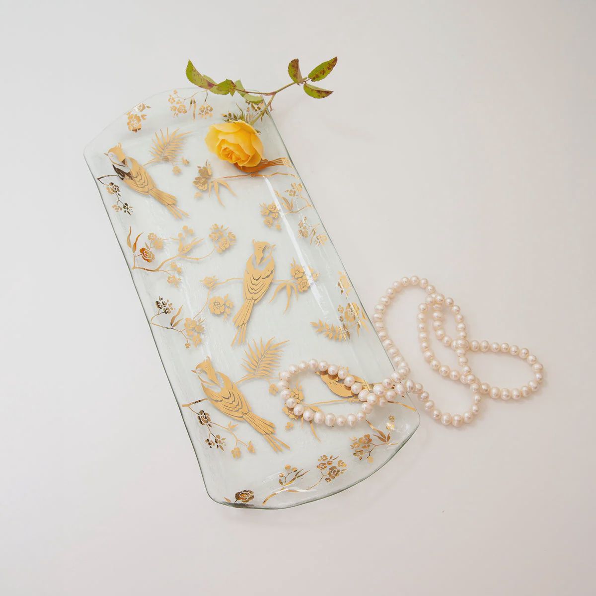 Annieglass Birdsong Rectangular Tray
