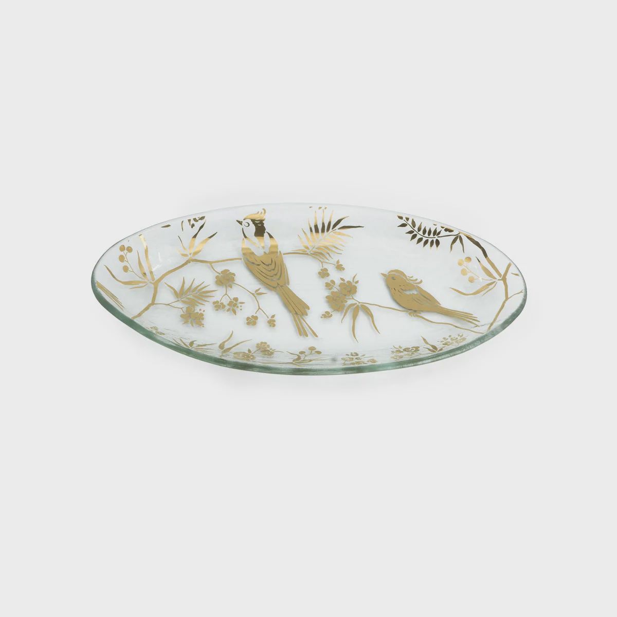 Annieglass Birdsong Oval Tray