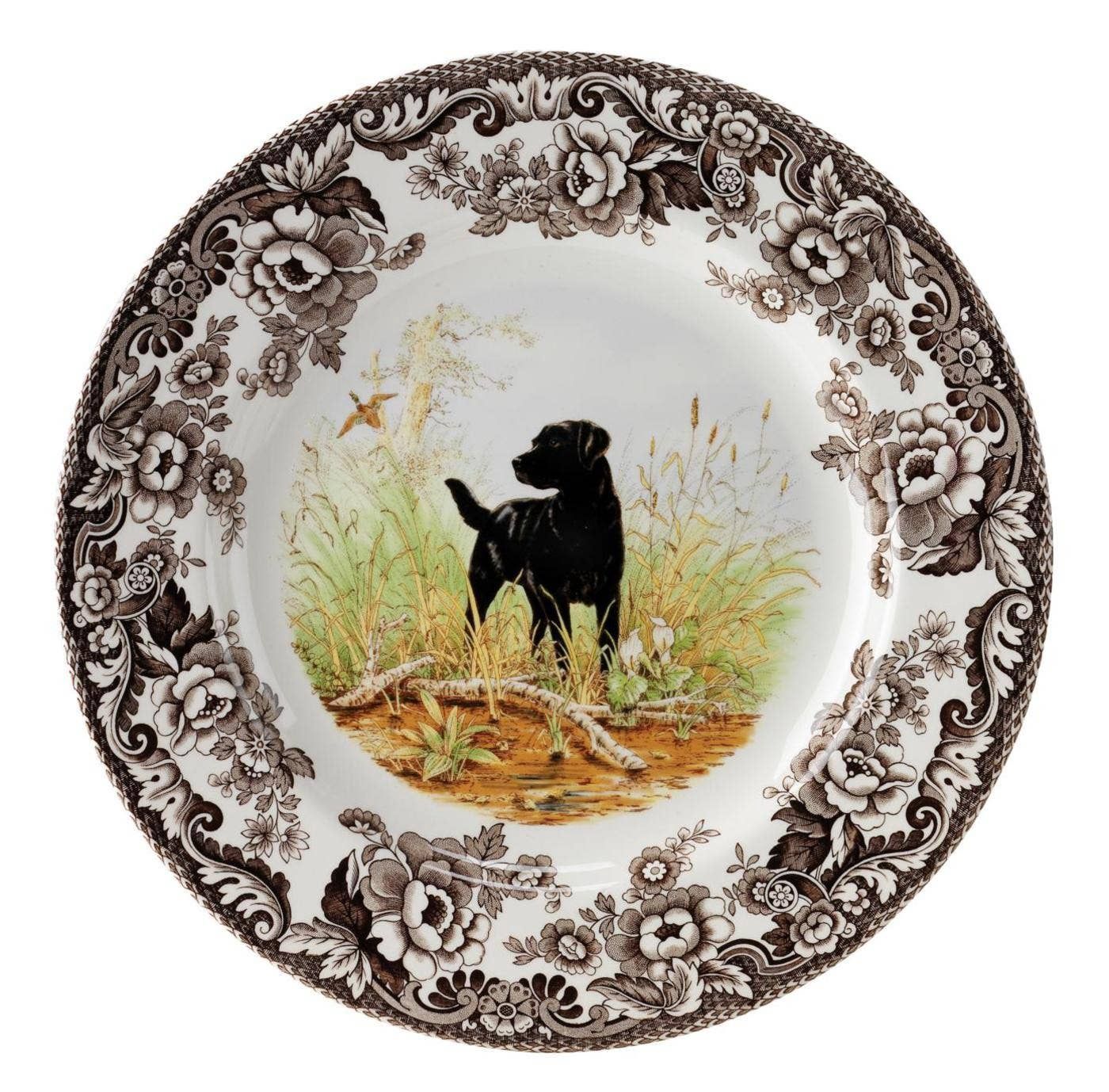 Spode Woodland Dinner Plate Black Lab