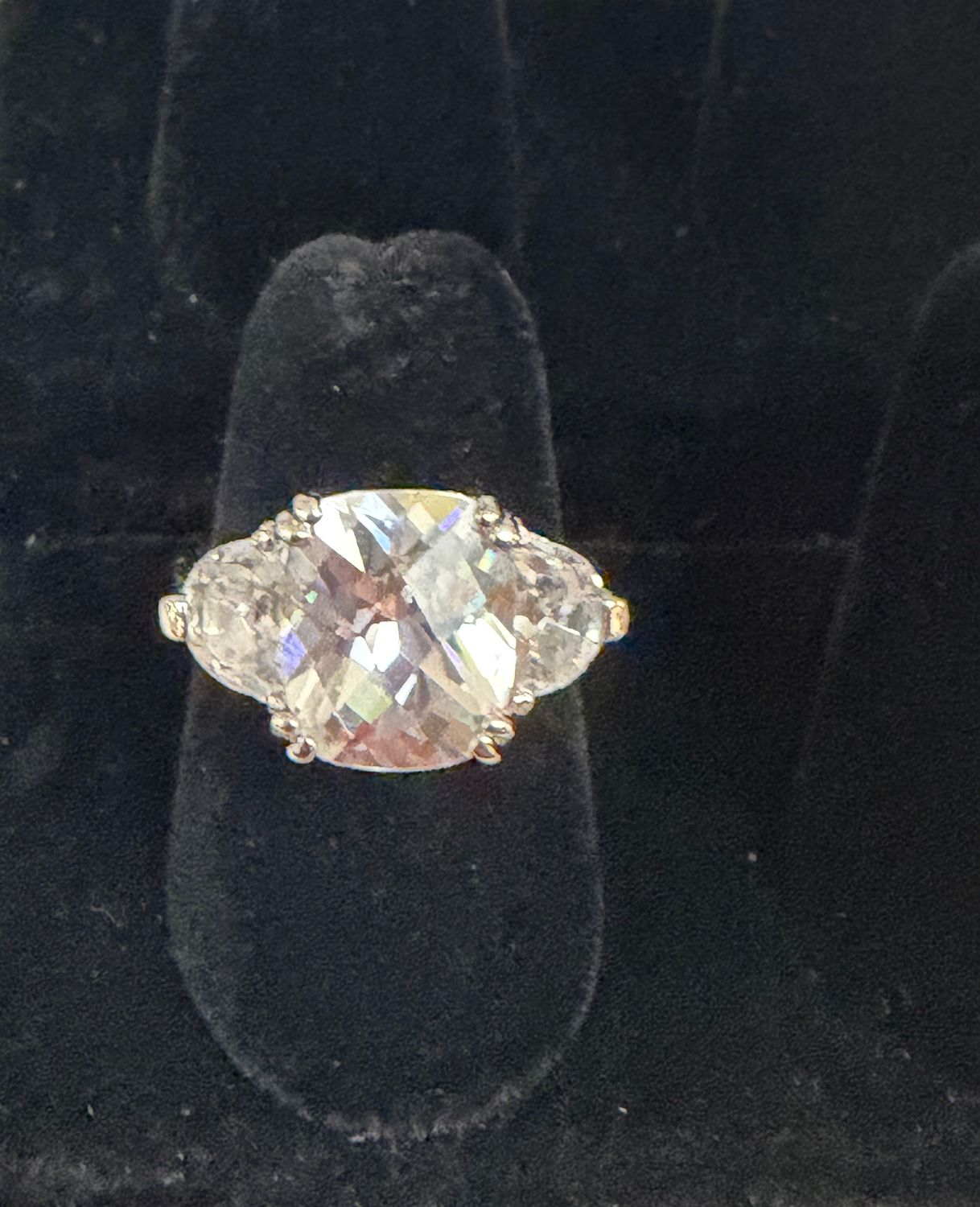 3 Stone Sterling Silver Ring