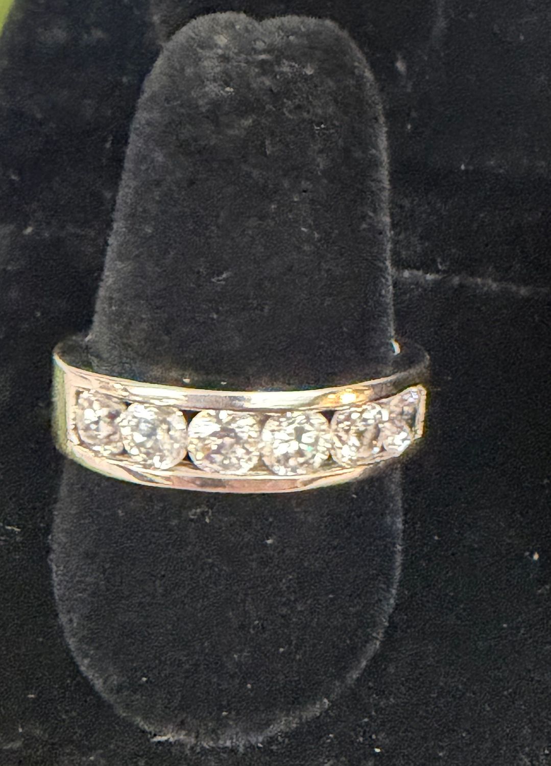 Sterling Silver 6 Stone Channel Set Band