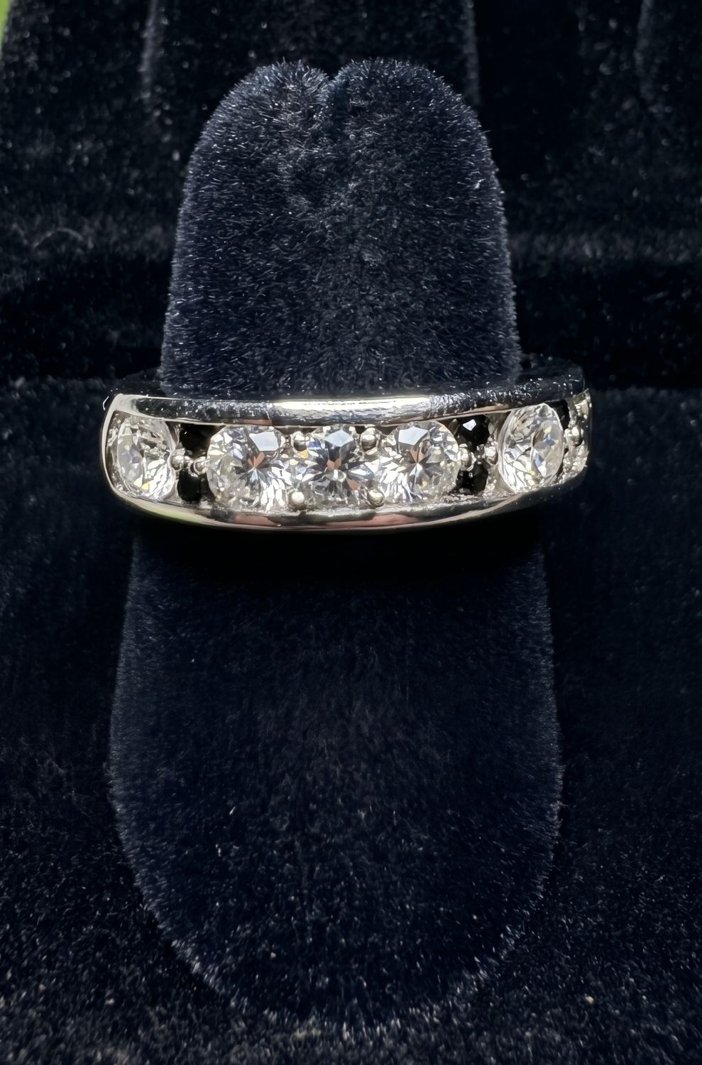 Sterling Silver Channel Set Multi Stone Band