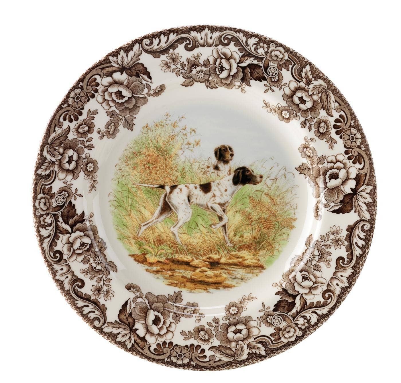 Spode Woodland Salad Plate Flat Coated Pointer
