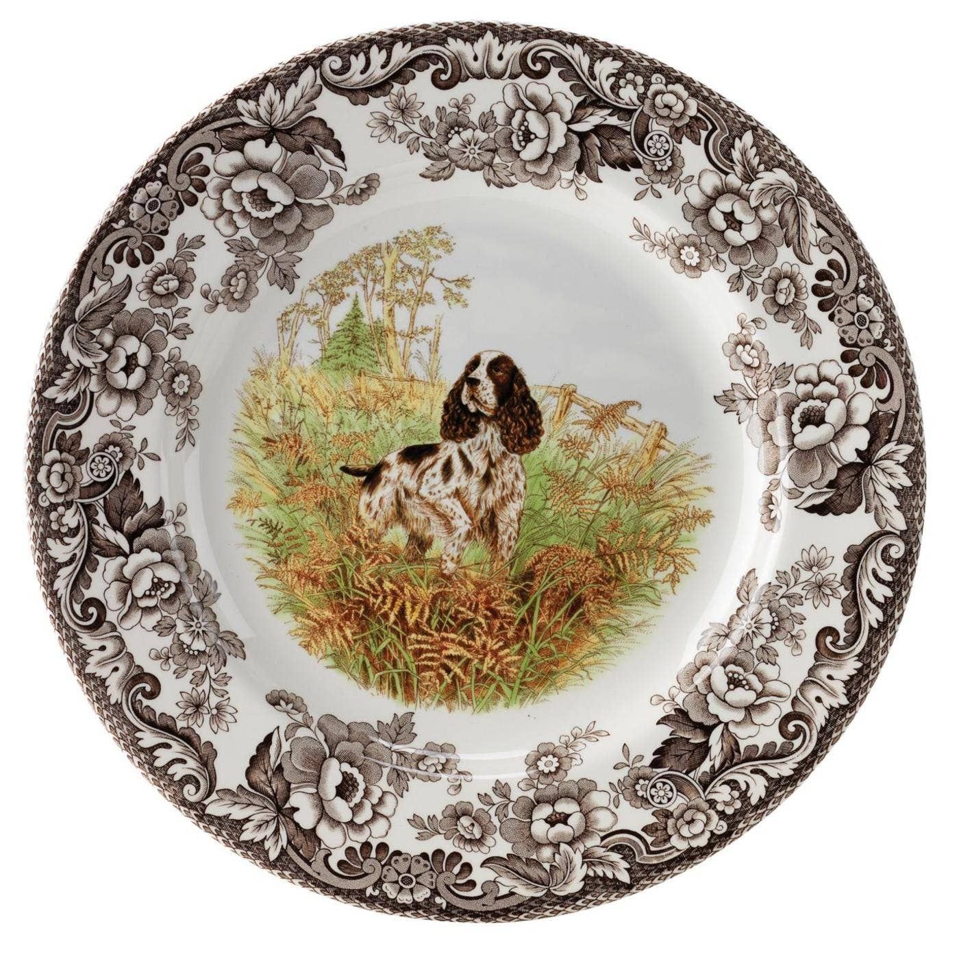 Spode Woodland Dinner Plate English Springer Spaniel