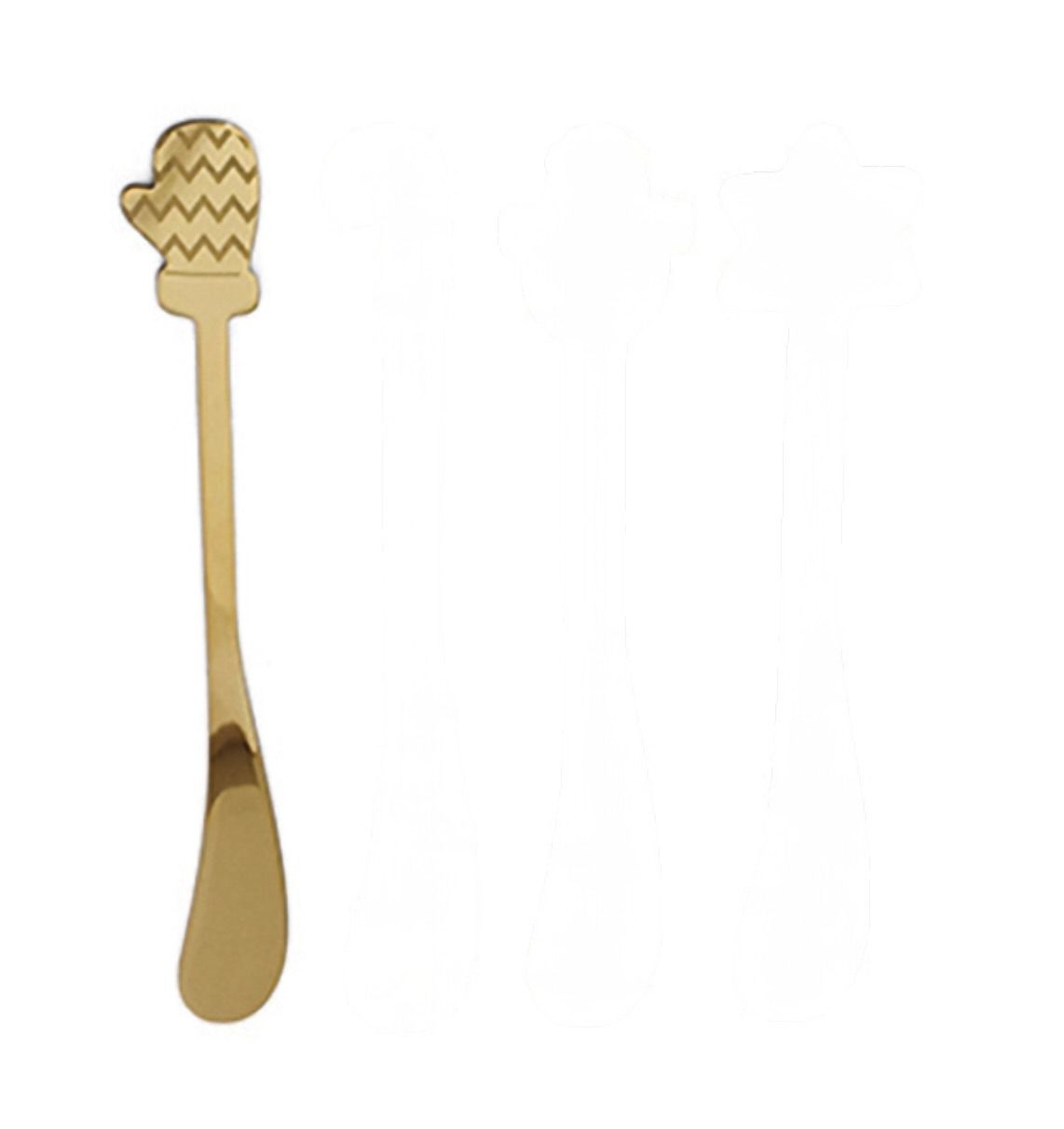 Gold Christmas Spreader, Pattern: mitten