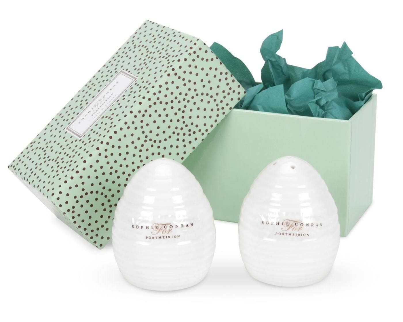 Sophie Conran White Salt and Pepper Set, Material: Fine Porcelain, Pattern: Sophie Conran-White