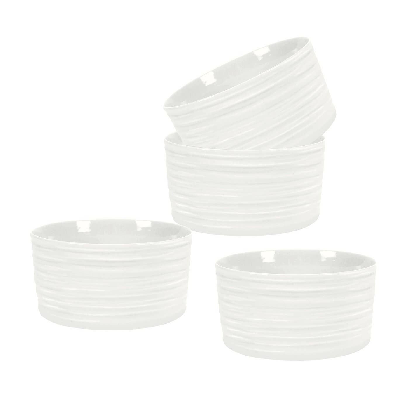 Sophie Conran White Set of 4 Ramekins, Material: Porcelain, Pattern: Sophie Conran-White