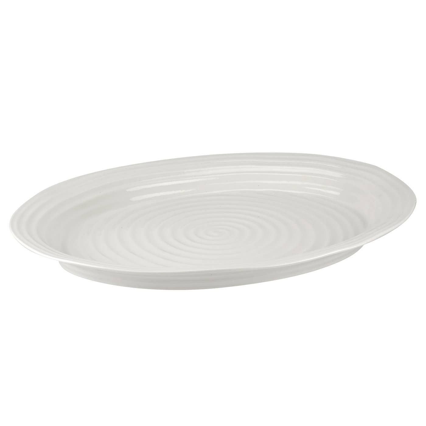 Sophie Conran White Oval Turkey Platter, Material: Porcelain, Pattern: Sophie Conran-White