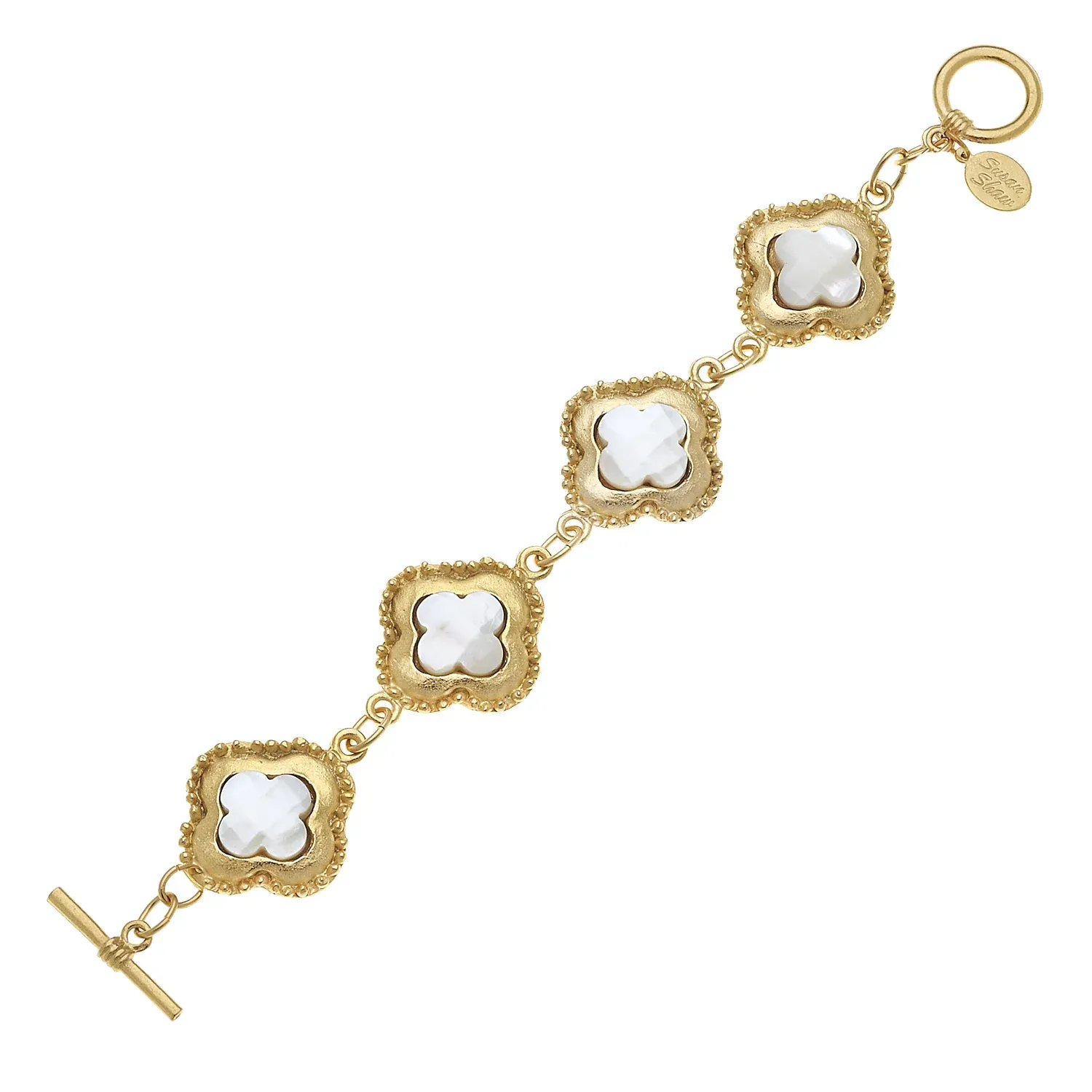 Susan Shaw Clover Linked Bracelet