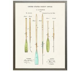 Oar Patent Framed Print