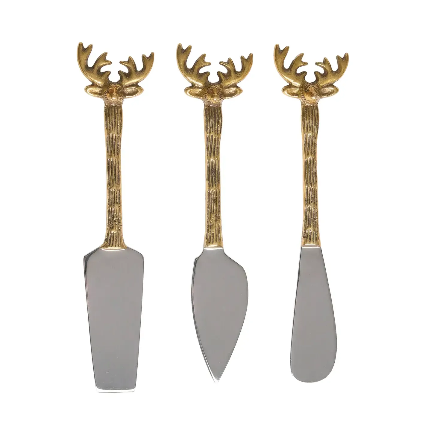 Gold Reindeer Cheese Set