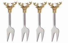 Stainless Steel Gilded Deer Forks