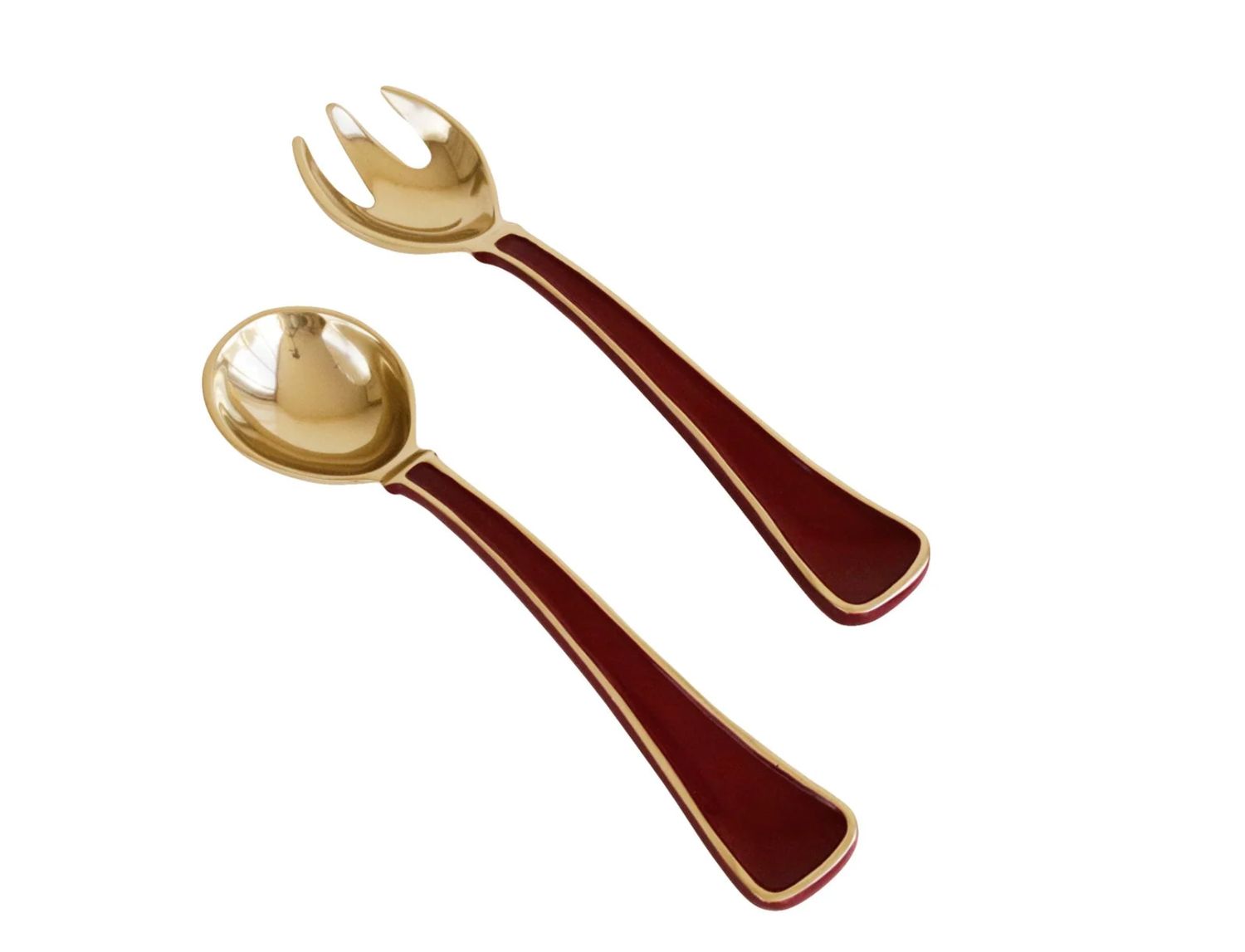 Encanto Soho Salad Servers, burgundy