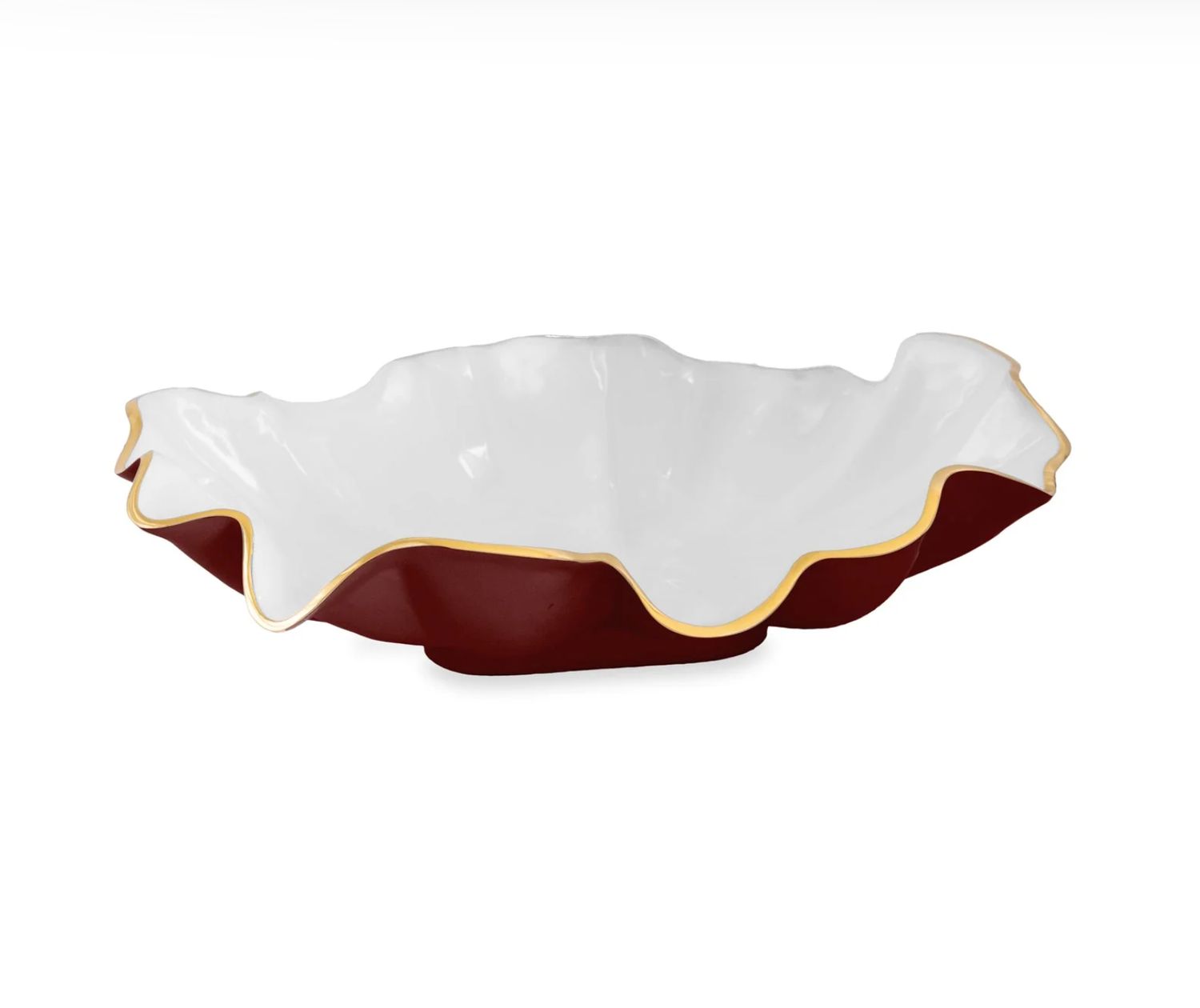 Encanto Aries Lg. Bowl, burgundy &amp; white