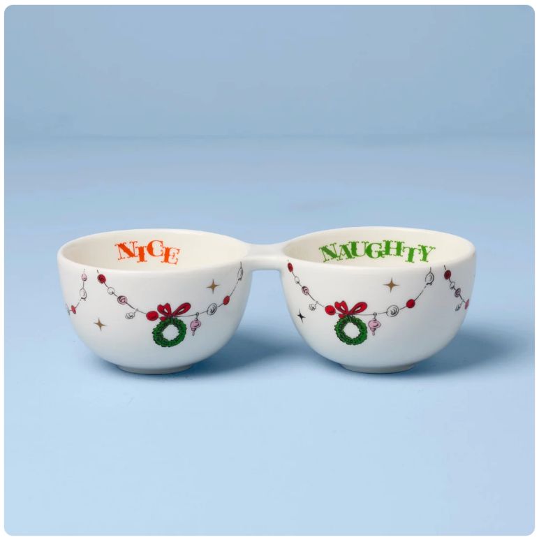 Merry Grinchmas Naught OR Nice Double Dip Bowl