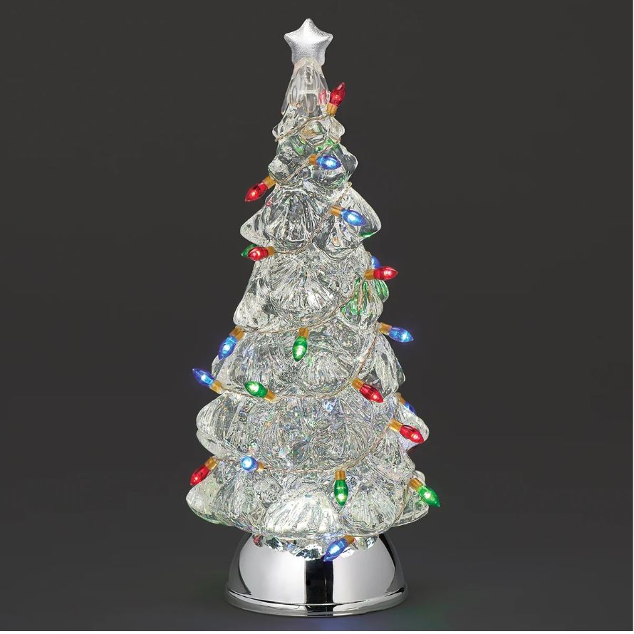 Confetti Lites Lighted Swirl Tree with Multi Colored Bulbs