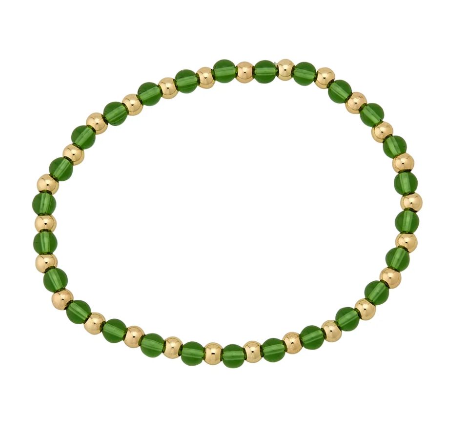 Alex Carol Glass Stone Bracelet Green