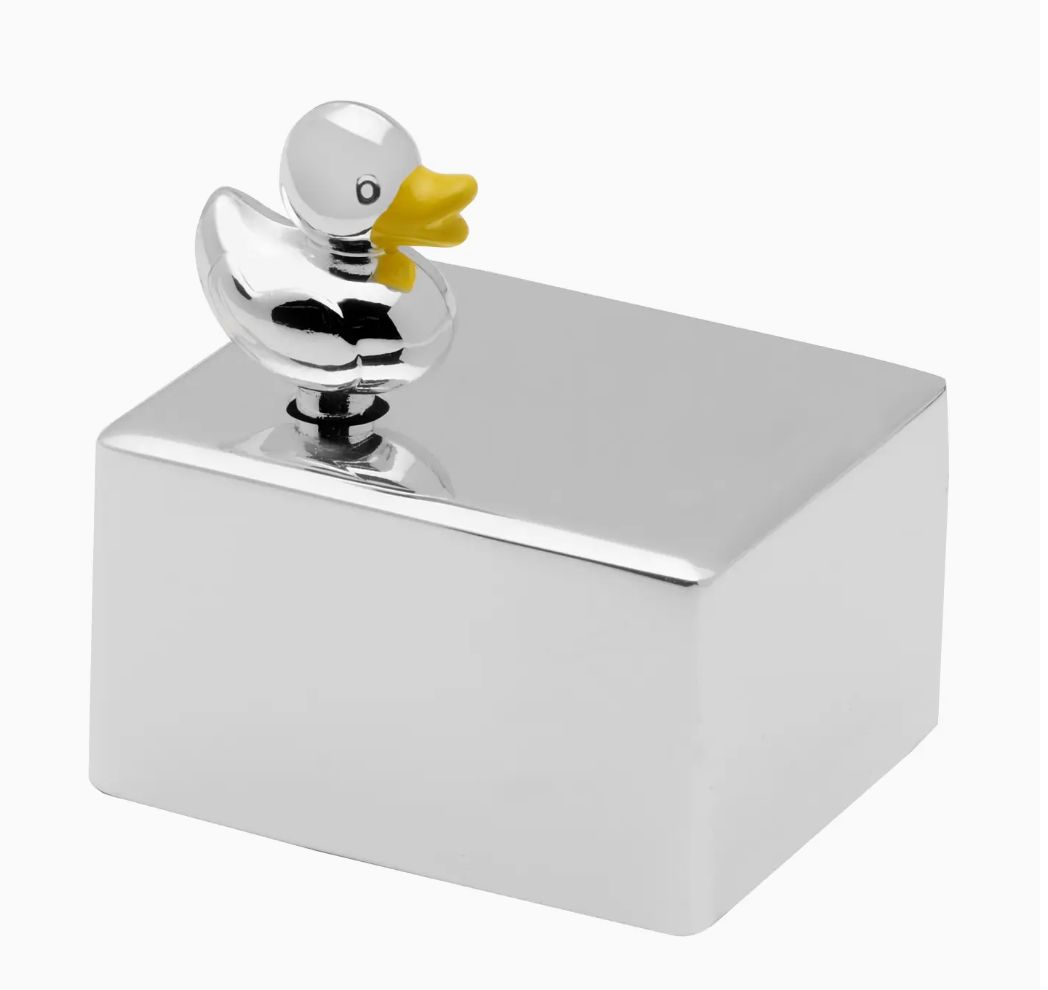 Silver-Plated Baby Duck Music Box