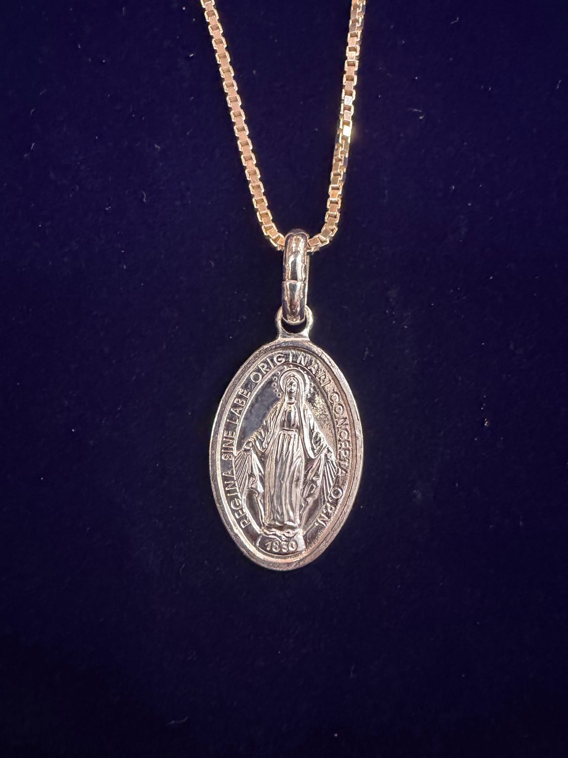 Sterling Silver Virgin Mary Necklace