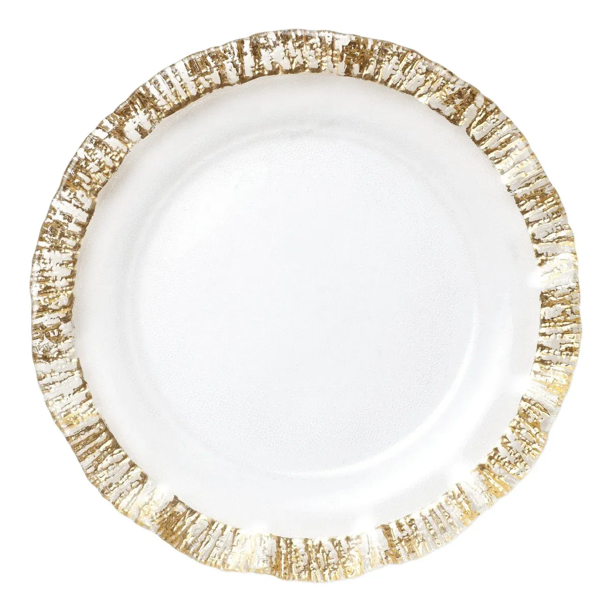 Rufolo Glass Gold Rim Charger
