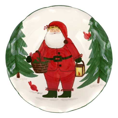 Vietri Old St. Nick Pedestal Fruit Bowl