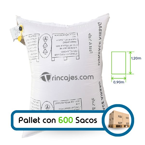 Pallet with 600 inflatable bags - Raffia Airbag 90x120