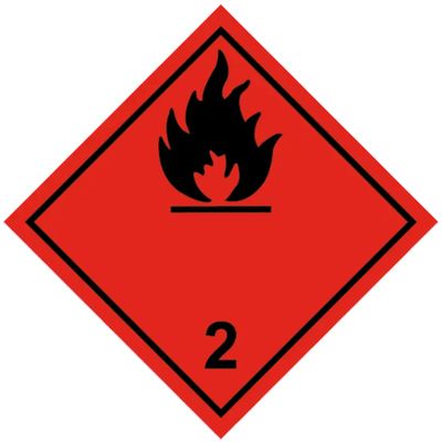 ADHESIVOS DE GASES  INFLAMABLES FORMATO