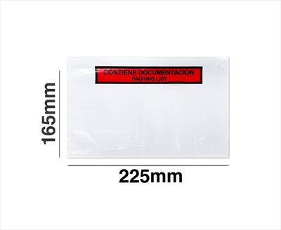 SOBRES PACKING LIST TAMAÑO