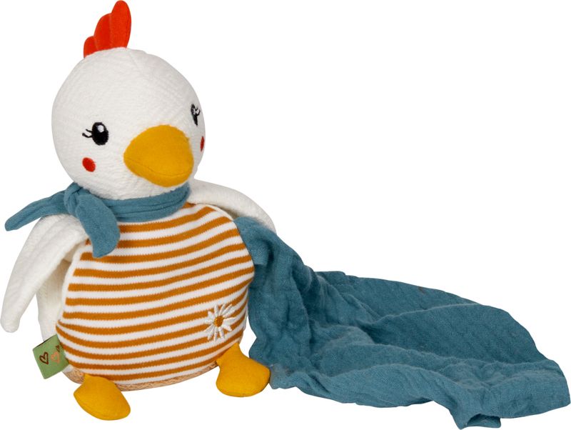 Kuscheltier mit Schnuffeltuch Huhn