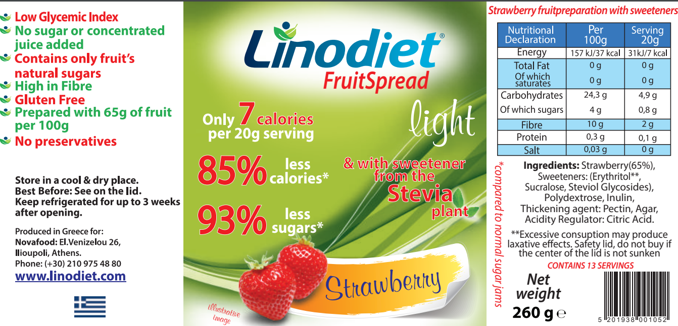 Linodiet Fruit Spread Strawberry Jam