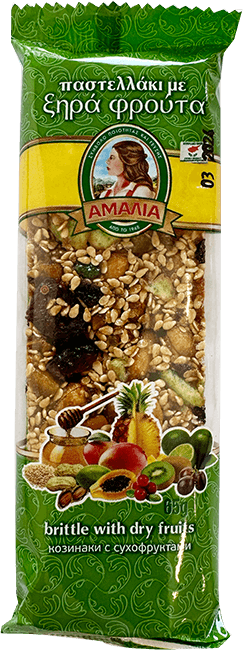 Amalia Brittle (healthy sweet bar) with dry fruits 65g