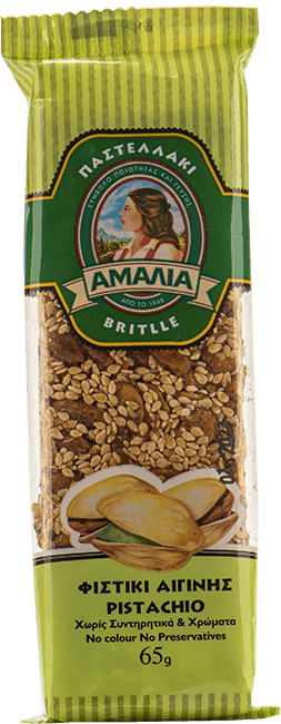 Amalia Brittle (healthy sweet bar) with pistachios 65g