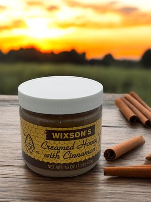 Raw Cinnamon Creamed Honey 16 oz.