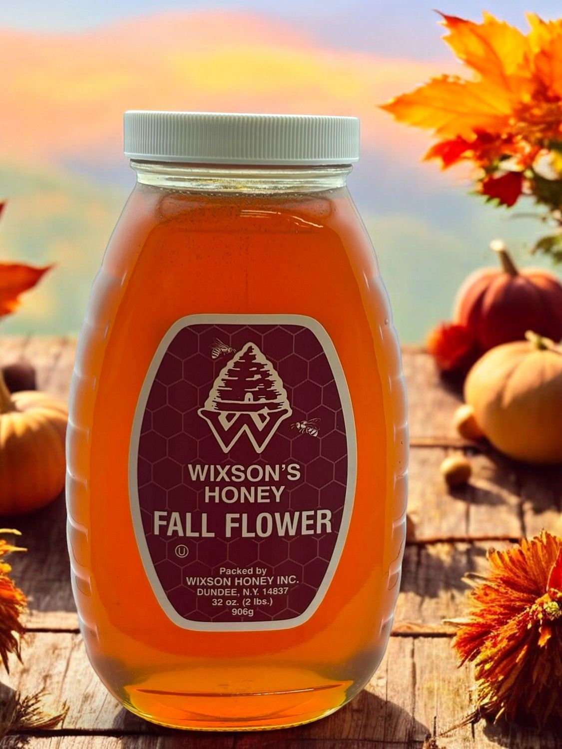 Raw Fall Flower Honey 32 oz.