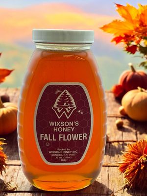 Raw Fall Flower Honey 32 oz.