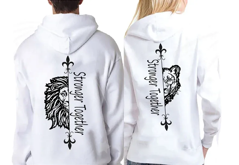 Stronger Together Couple Hoodies
