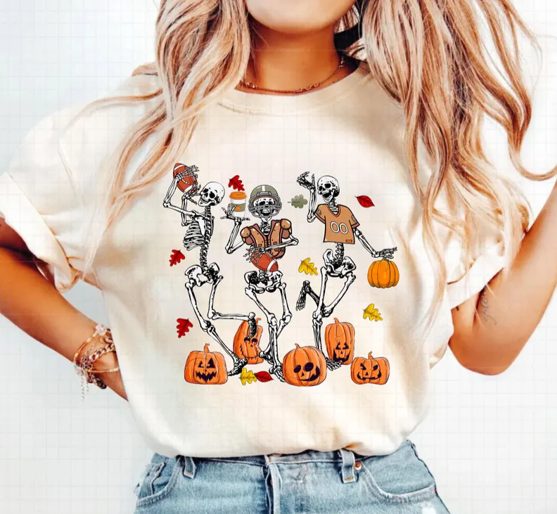 Skeleton Football Pumpkin