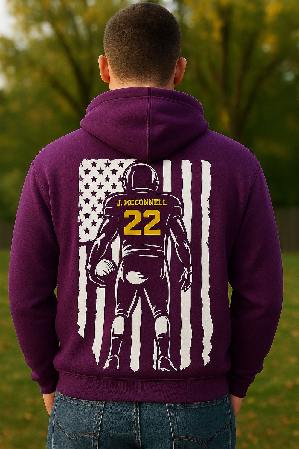 Custom Football Player Sweatshirt