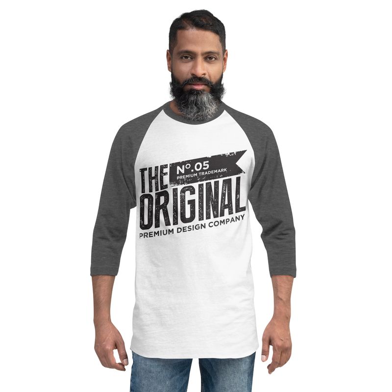 The original premium design retro shirt 3/4 sleeve raglan shirt