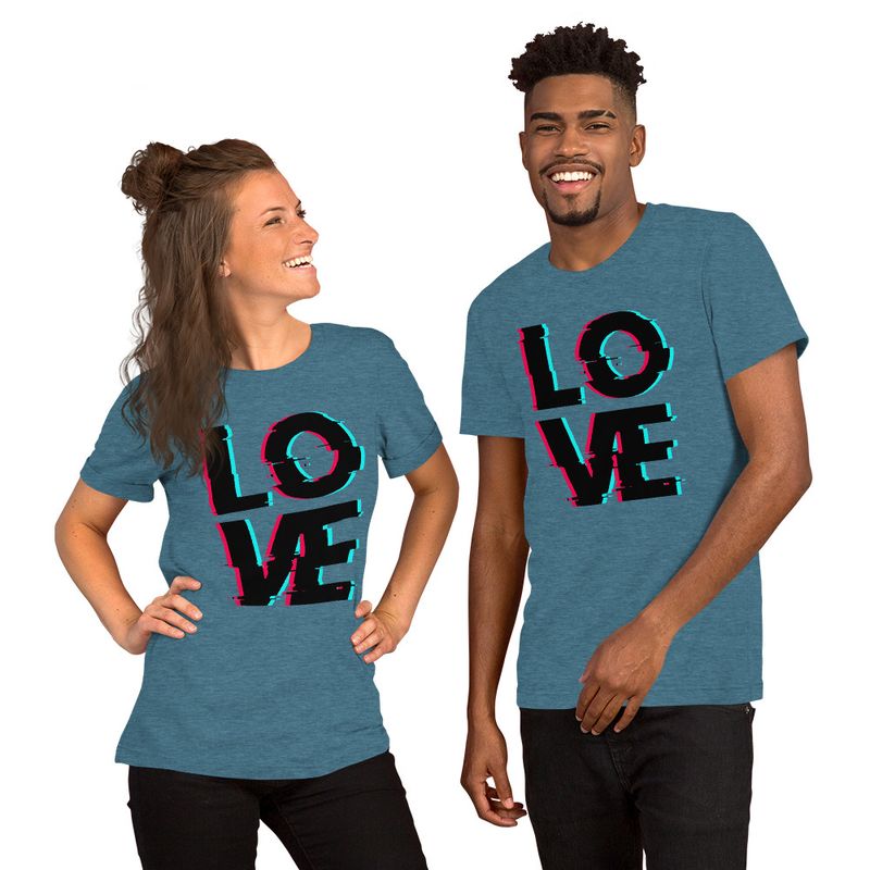 Love message designed at a perfection style its a Unisex t-shirt