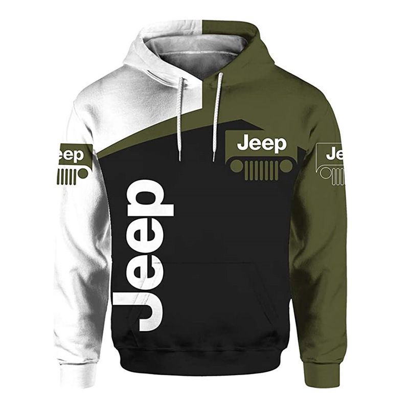 Jeep 3D Printed Baseball Hoodie – European &amp; American Style