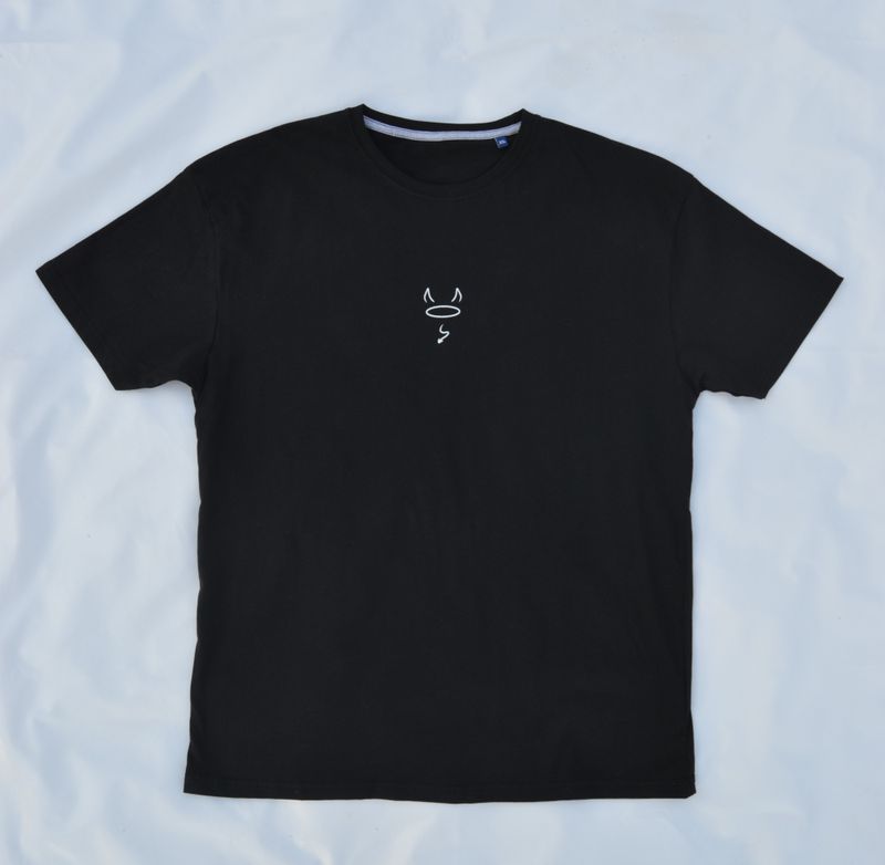 Camiseta Negra Unisex Algodon