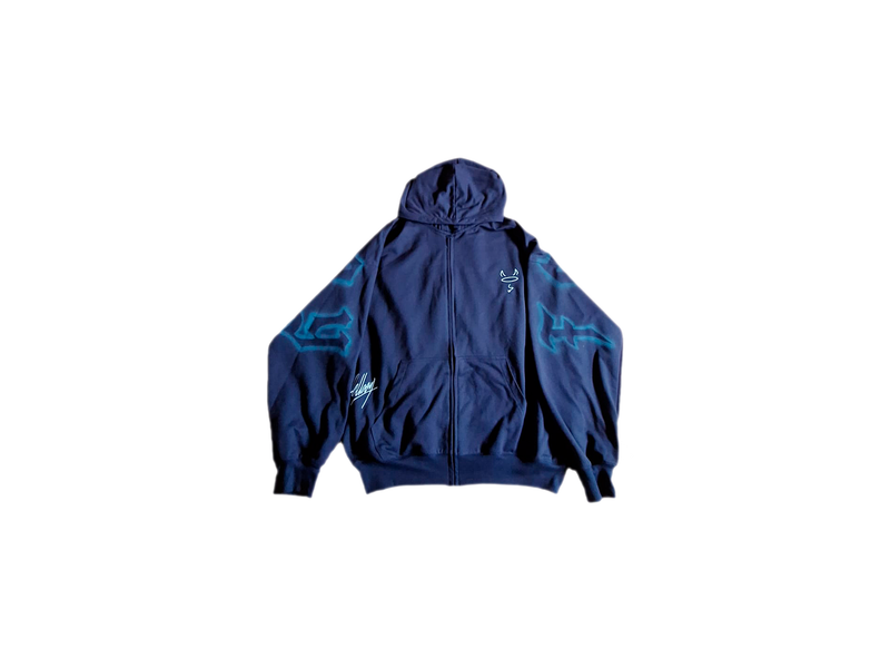 Sudadera Cremallera Letras Grafiti