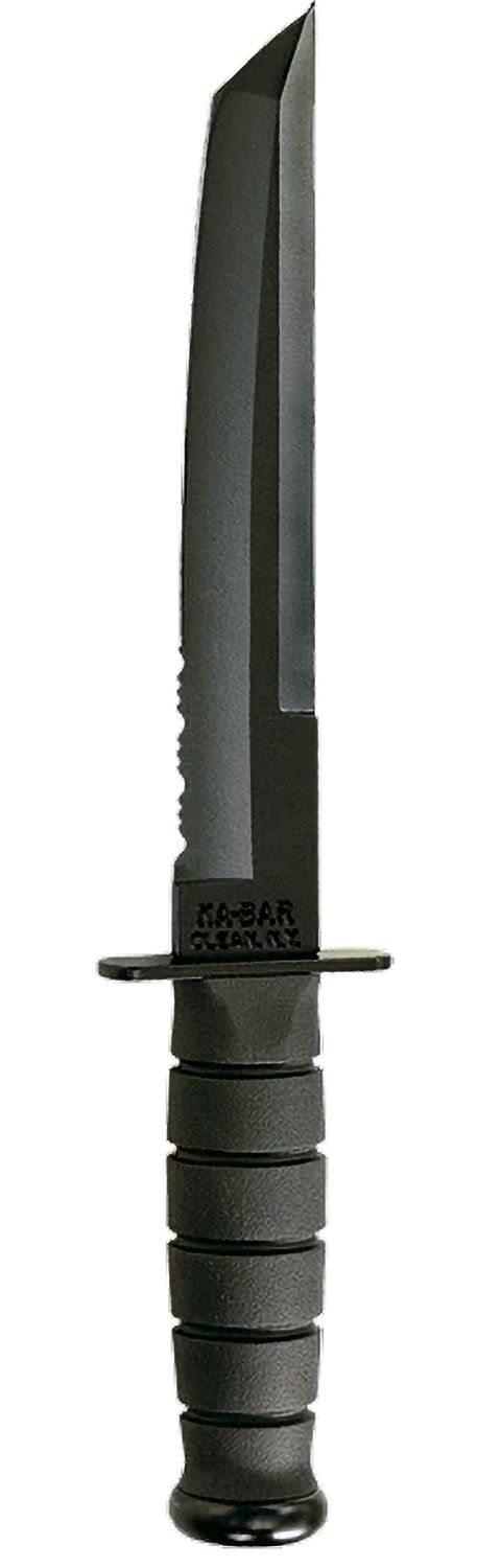 KA-BAR Kraton G Serrated Tanto w/ Plastic Sheath