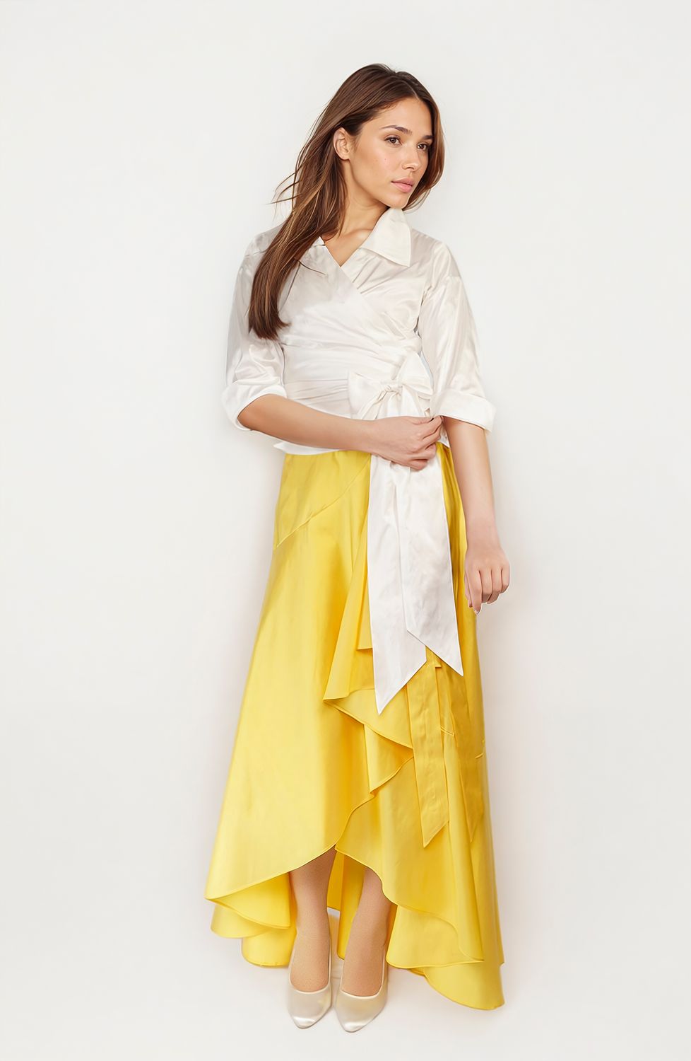 Dreiviertelarm Bluse mit Kragen
