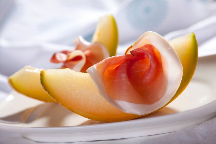 Crudo e melone