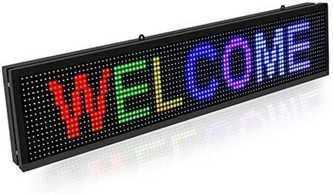 Full Colour Scrolling LED Board 8ft (W) x 1.5ft (H) Indoor or Outdoor Use